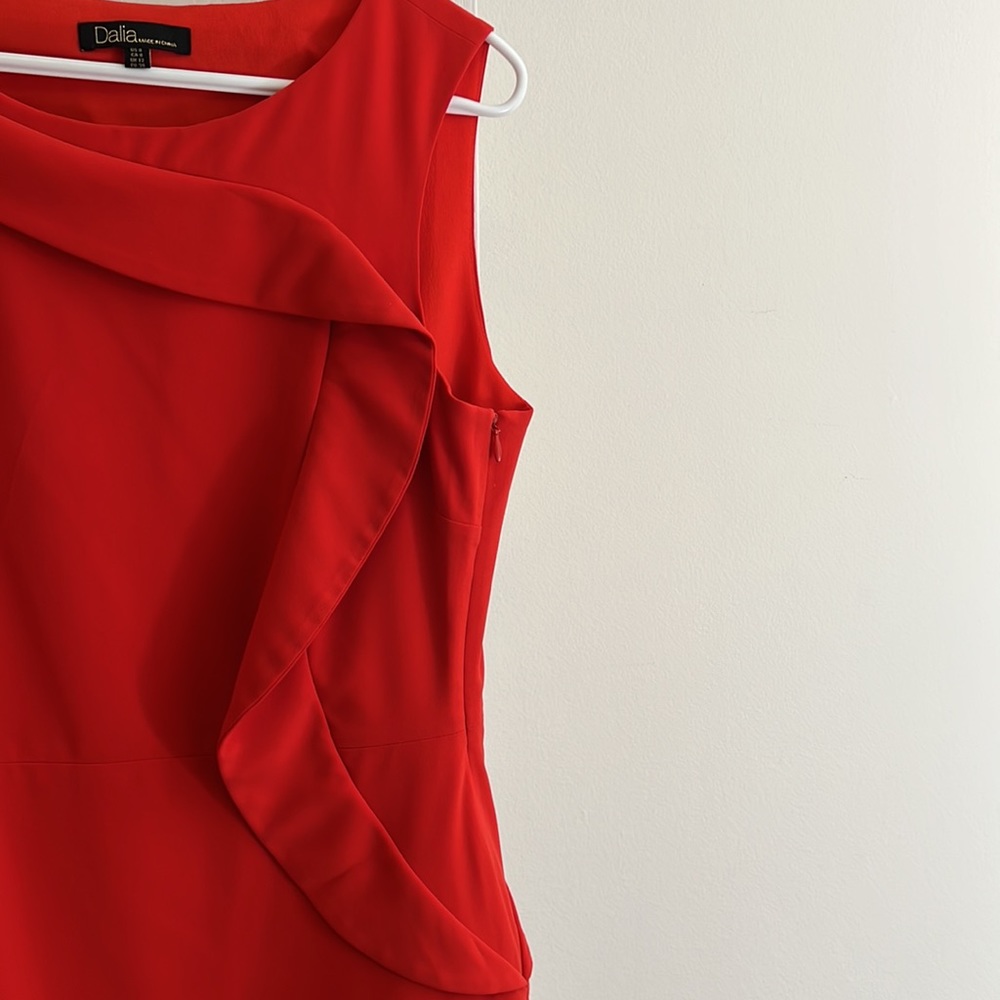 Dalia Orange Ruffled Dress - Picture 3 of 11